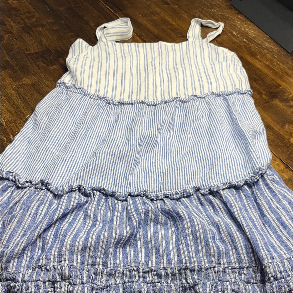Rails Blue and White Striped Mini Dress